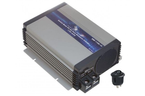 Omvormer 1100W SWI-1100-12 in: 12V DC uit: 230V AC sinus