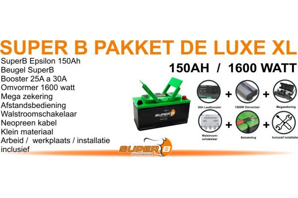 Compleet SuperB 150Ah systeem De Luxe XL / installatie inclusief