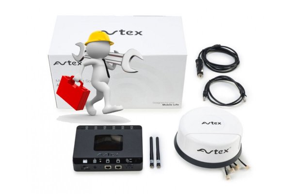 Avtex AMR104X 4G Dual Sim Cat6 Mobiel internet WiFi (wit) incl montage