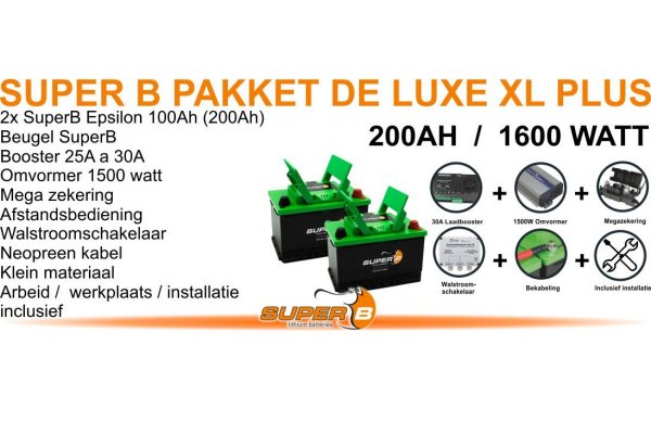 Compleet SuperB 200Ah systeem De Luxe XL Plus / installatie inclusief